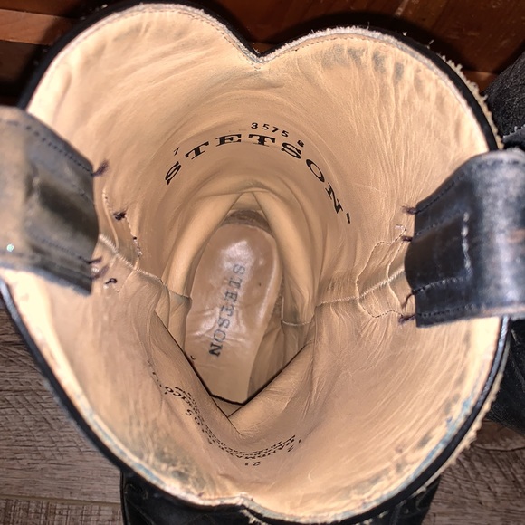 Stetson Leather Harness Boots - Picture 8 of 10